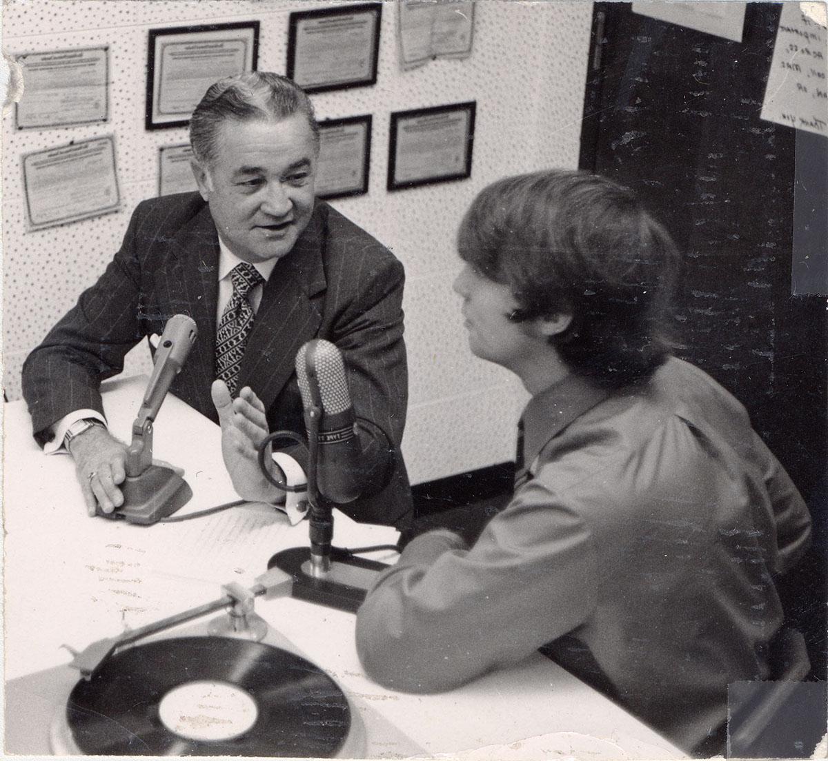 Robert Foster was instrumental in pushing for enhancements to Northwest's radio broadcast studios,